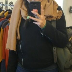 Calvin Klein wool blend moto assymetric jacket